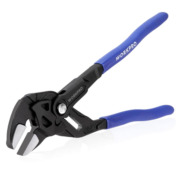 Llave para alicates WORKPRO, acero CR-V de 10 pulgadas, acabado negro