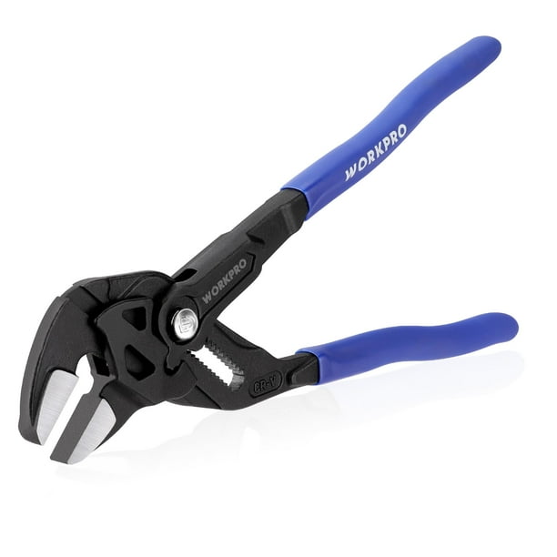 Llave para alicates WORKPRO, acero CR-V de 10 pulgadas, acabado negro