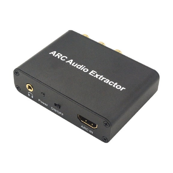 Wide Compatibility 192KHz Converter to SPDIF Coaxial Right/Left Stereo 3.5mm Return Channel Extractor Adapter