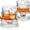 Grid, variant on GliJian 9oz Spinning Whiskey Glasses Set of 2, Rotating Old Fashioned Clear Rocks Glasses for Scotch & Bourbon, Cocktail Glasses for Party, Home