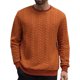 thumbnail image 2 of pstuiky manga larga de hombre, Blusa/camiseta informal y moderna de color liso con cuello redondo y manga larga para hombre Tops de talla grande para hombre l, 2 of 9