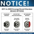 thumbnail image 3 of Detroit Axle - Brake Kit for 2011-2020 Jeep Grand Cherokee Dodge Durango, Drilled & Slotted Brakes Rotors Ceramic Brake Pads Front and Rear Replacement : 12.99" inch Front and Rear Rotor, 3 of 9