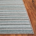 thumbnail image 5 of SAFAVIEH Escape Ilarion Striped Machine Washable Area Rug, Green/Brown, 6'7" x 6'7" Square, 5 of 12