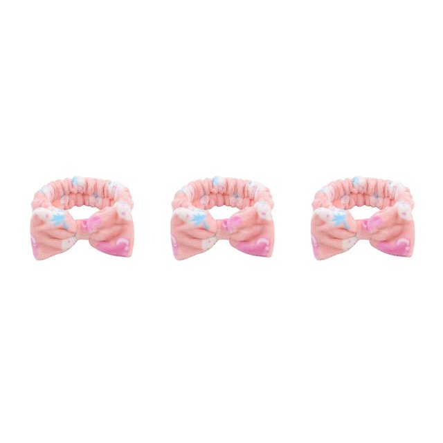 Sonducket Diadema con lazo, envoltura de franela elástica, accesorios para el cabello, diadema para de cara, maquillaje, Yoga, correr, rosa, fresa Type1 NO1 Sonducket CBP380378