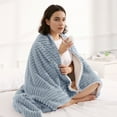 thumbnail image 6 of Naipo Heated Blanket 50" x 60" Flannel Soft Blanket for Couch 6 Heat Settings and 4 Hours Timer Shutdown Machine Washable Blue, 6 of 12