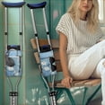 thumbnail image 2 of COEQINE Dragonfly Crutch Case Flower Compartments Adjustable Crutch Organizer Pouch Medical Crutch Accessories Crutch Organizer Pouch for Personal Belongings and Devices, 2 of 7