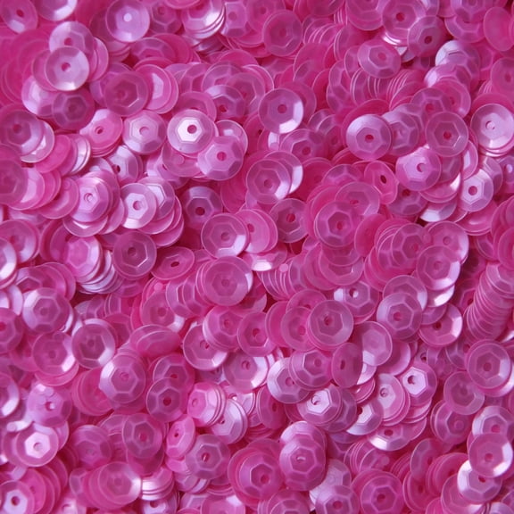 Hot Pink Cup Sequins 5mm Satin Soft Frost Made in USA