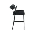 thumbnail image 5 of Meridian Furniture Stryker Black Boucle Fabric / Vegan Leather Stool (Set of 2), 5 of 8