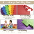 thumbnail image 5 of FlooringInc Rainbow Colored Foam Tile Playmats 2ft x 2ft Children's Portable Soft Flooring, 18 Tile Pack, 5 of 10