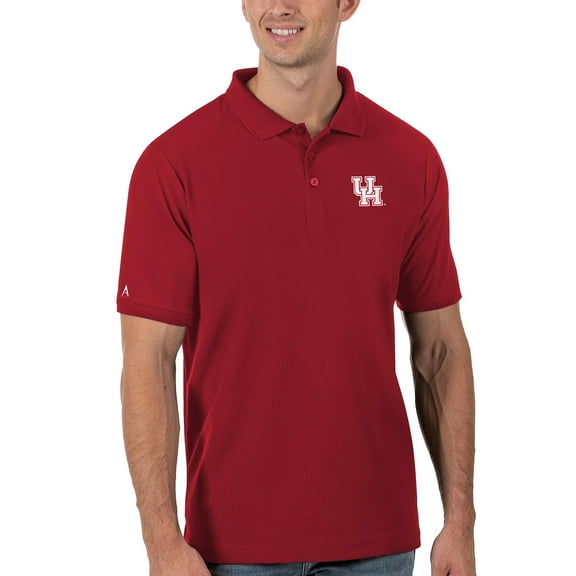 Men's Antigua Red Houston Cougars Legacy Pique Polo