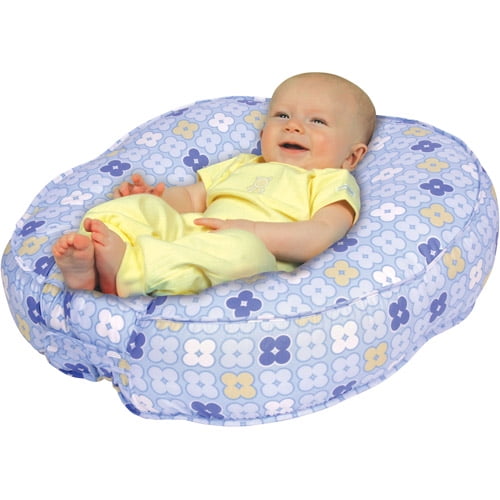 Leachco Bummzie Sling-Style Infant Lounger, Blue 4 Squares