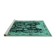 thumbnail image 2 of Ahgly Company Machine Washable Indoor Round Persian Turquoise Blue Traditional Area Rugs, 3' Round, 2 of 4