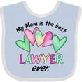 thumbnail image 3 of Inktastic My Mom is the Best Lawyer Ever Boys or Girls Baby Bib, 3 of 4