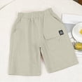 thumbnail image 6 of NIEWTR Boys Casual Cargo Shorts Lightweight Cotton Shorts with Pockets for Outdoor Adventure Play(Grey,7-8 Years), 6 of 9