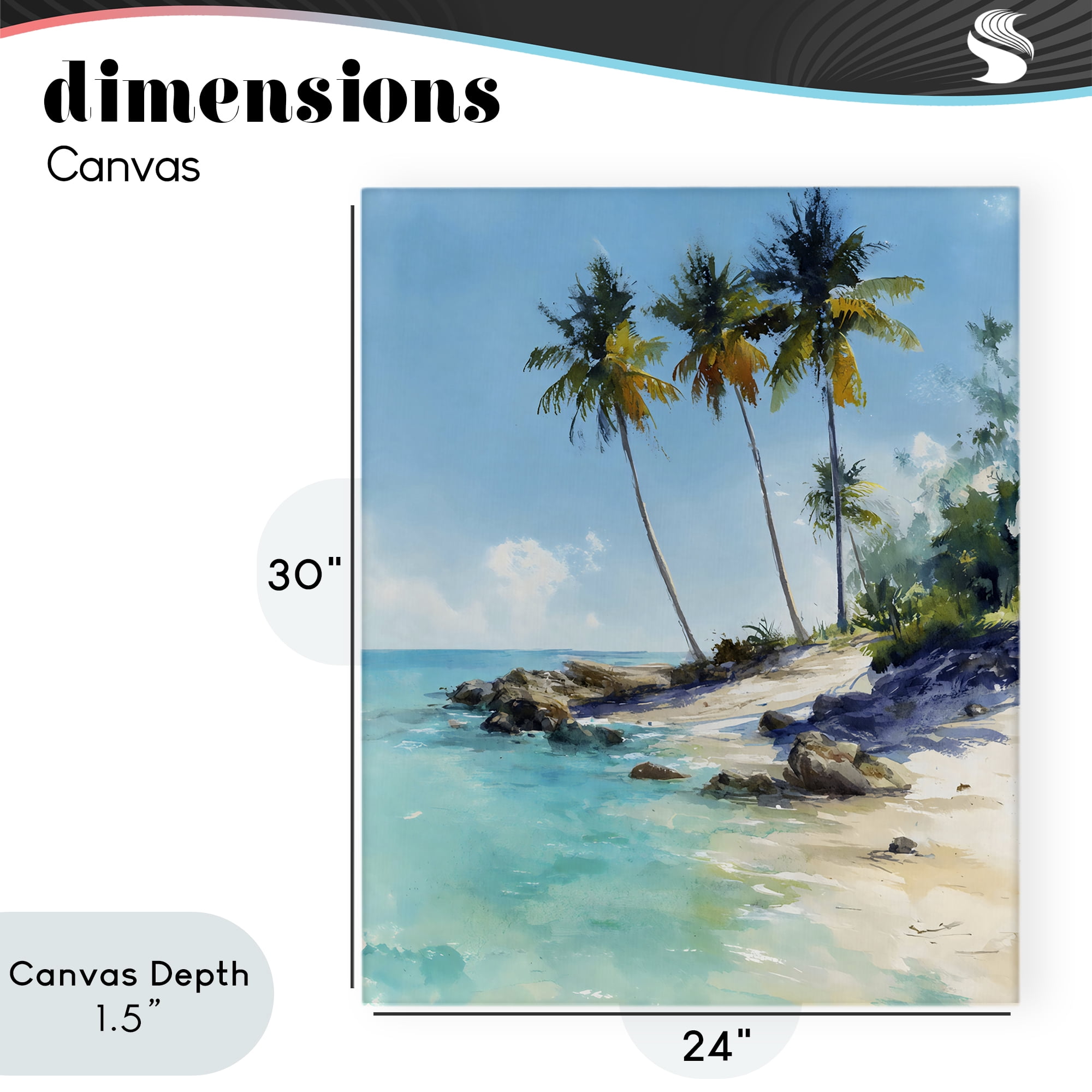 Stupell Industries Rocky Tropical Shore Canvas Wall Art, design by Franklyn Gregory