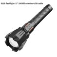 thumbnail image 4 of pitrice Flashlight Top Battery Lamp Work Modes Charging Portable Torch Lantern Powerful Bright Outdoor Multi-function Search 18650Battery, 4 of 9