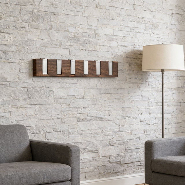 Perchero De Pared, Adhesivo De Pared Con 6 Ganchos Plegables Para Dormitorios, Pasillos, Cocinas, Etc.