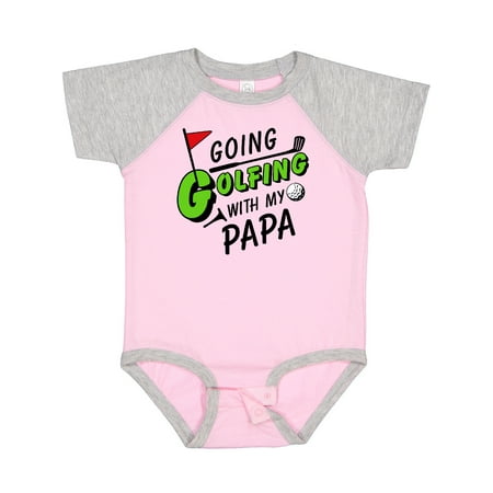 

Inktastic Going Golfing with My Papa- Kids Golf Gift Baby Boy or Baby Girl Bodysuit