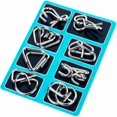thumbnail image 1 of Metal Wire Brain Teaser Puzzles, Iq Logic Games for Adults And Teens, Challenging Disentanglement Puzzles for Focus And Problem Solving, Classic Mind Game, 1 of 8