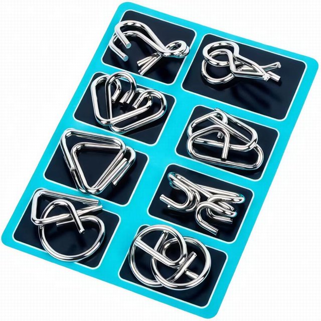 Metal Wire Brain Teaser Puzzles, Iq Logic Games for Adults And Teens, Challenging Disentanglement Puzzles for Focus And Problem Solving, Classic Mind Game