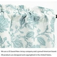 thumbnail image 3 of DriftAway Freda Jacobean Floral Linen Blend Blackout Thermal Insulated Energy Saving Privacy Window Curtain Valance Rod Pocket 2 Layers Single 18"L x 52"W plus 2" Header Vintage Blue, 3 of 7