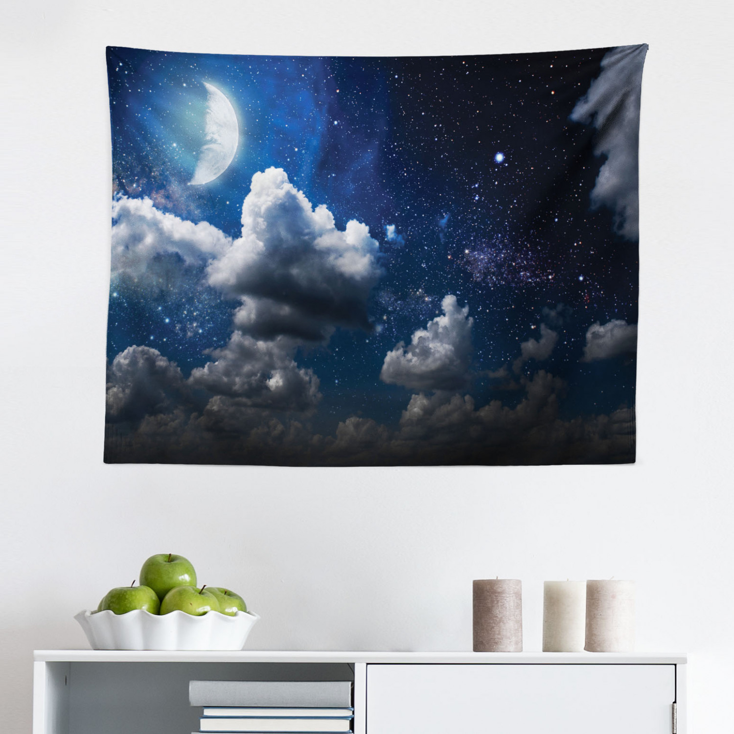 Clouds Tapestry, Heavy Storm Clouds in Dark Sky Hurricane Weather  Cloudscape Mass of Liquid Droplets Image, Fabric Wall Hanging Decor for  Bedroom Living Room Dorm, Sizes, Grey, by Ambesonne