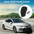 thumbnail image 2 of Unique Bargains Anti-Slip Gear Shift Knob Cover Car Stick Shifting Handle Protector for Toyota Camry 2018-2024 Carbon Fiber Pattern Black Black Microfiber Leather, 2 of 6
