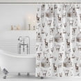 thumbnail image 2 of Shower Curtain Bathroom Set Farm Cow Pig Chicken Goat Waterproof Fabric Shower Curtains with Grommets&Hooks, Farmhouse Barn Animal Privacy Bath Curtain for Bathtub 72x72in, 2 of 9
