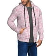thumbnail image 2 of Honeii Ribbon Bow Print Hoodies for Men, Pullover & Full Zip, Breathable Zip up Hoodie, Sweatshirt-Large, 2 of 5