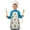 White Highland Cow-1, variant on Blue Highland Cow Flower Butterfly Pattern Kids Aprons for Girls and Boys,Adjustable Neck Strap Toddler Aprons for Kids Cooking Baking
