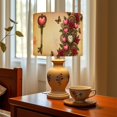 thumbnail image 6 of Linen Drum Lampshades Vintage Heart Key Clock Roses Butterflies 13"x13"x10" Light Shade for Table Lamps Floor Lamp Shades Lampshade Replacement Assembly Required, 6 of 8