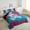 Blue Dark Red, variant on Erosebridal American City New York Bedding Twin Comforter Set, Football Soccer Down Comforter, Sports Theme Reversible Comforters & Duvets, Breathable Bedroom Decor, 2pcs