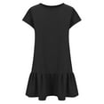 thumbnail image 6 of ZHYou Womens Dresses Casual Short Sleeve, Tiered, Mini Dress, Soft Breathable Lightweight, Comfortable SummerDress, with Pocket,Black,XL, 6 of 6