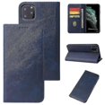 thumbnail image 1 of Funda de piel con textura de becerro para iPhone 11 Pro, color azul, 1 of 5