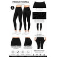 thumbnail image 6 of Women's 2 Pack Seamless Stretch Leggings High Waist Soft Nylon Spandex Leggings, 6 of 6