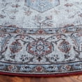 thumbnail image 4 of Safavieh Tucson Nazca Oriental Machine Washable Area Rug, Light Blue/Rust, 6' x 6' Round, 4 of 13