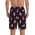 thumbnail image 5 of Cauagu Poodle Dog Print Pajama Bottoms for Men Sleep Pajama Shorts Elastic Waistband Sleep Pajama Short Men's PJ Shorts -Small, 5 of 6