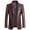 Wine, variant on Men Leather Jackets Men's Solid Color Leather Suit Fashionable No Iron Plus Leather Suit Black L