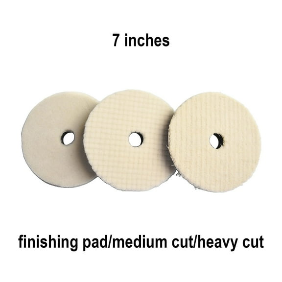 3In 5In 6In 7In Wool Polishing Pads Buffing Pads Waxing Pads for Cars Polisher 7Inch