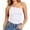 White, variant on Women's One Shoulder Tops Thin Strap Tank Top Slimming Going Out Summer Camisole Trency Built in Bra Undershirts Red M