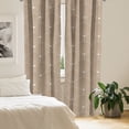 thumbnail image 2 of Ambesonne Art Deco Curtains, Pale Brown Classic Scales, Pair of 28"x63", Pale Brown and White, 2 of 5