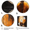 thumbnail image 3 of Designart "Simplicity Orange Buddhism Guru II" Spiritual Floater Framed Wall Art Living Room, 3 of 7
