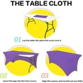 thumbnail image 5 of Galenzoov 2 pack 6FT Rectangular Fitted Tablecloth – Stretchable Spandex Table Cover Machine Washable, Ideal for Wedding, Dinner, Gatherings & Festivals, Dark Purple, 5 of 8