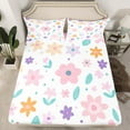 thumbnail image 2 of Castle Fairy Colorful Flowers 4pcs Bed Sheets for Boys Girls,Spring Garden King Sheets,Chic Floral Blossoms Super Cozy Sheet Set,Luxury Bedroom Decor, 2 of 7