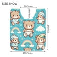 thumbnail image 3 of Toilet Rug Set Non-Slip Bathroom Rugs Soft Plush Machine Washable Contour Bath Mat Bear with Hat and Rainbow 24x20/24x16, 3 of 9