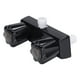 thumbnail image 3 of Grifo de ducha con cremallera, desviador de válvula de ducha con cremallera, control de válvula mezcladora de material PC con 2 botones giratorios para el hogar, baño (base negra, botón negro), 3 of 8