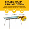 thumbnail image 4 of Spring Sunflowers Table Cloths for 8 Foot Rectangle Tables, Yellow Floral Turquoise Farmhouse Wood Grain Patio Waterproof Elastic Fitted Tablecloths, Washable Rectangular Table Cover for Camping, 4 of 8