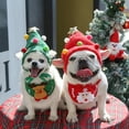 thumbnail image 5 of Christmas Cute Pet Dog Cat Clothes Warm Puppy Santa Red Scarf Hat Head Funny Christmas Clothes Pet Costume, 5 of 6
