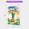 thumbnail image 5 of Happy St. Patrick’s Day Belgian Malinois with Green Hat Shamrocks Rainbow 5x7in Folded Greeting Card Sheepdog Dog Lover Gifts Single Note Card with Envelope - 03007, 5 of 5