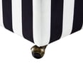 thumbnail image 6 of Gustav White/Black Velvet Ottoman - Hidden Storage, Castered Legs, 6 of 8